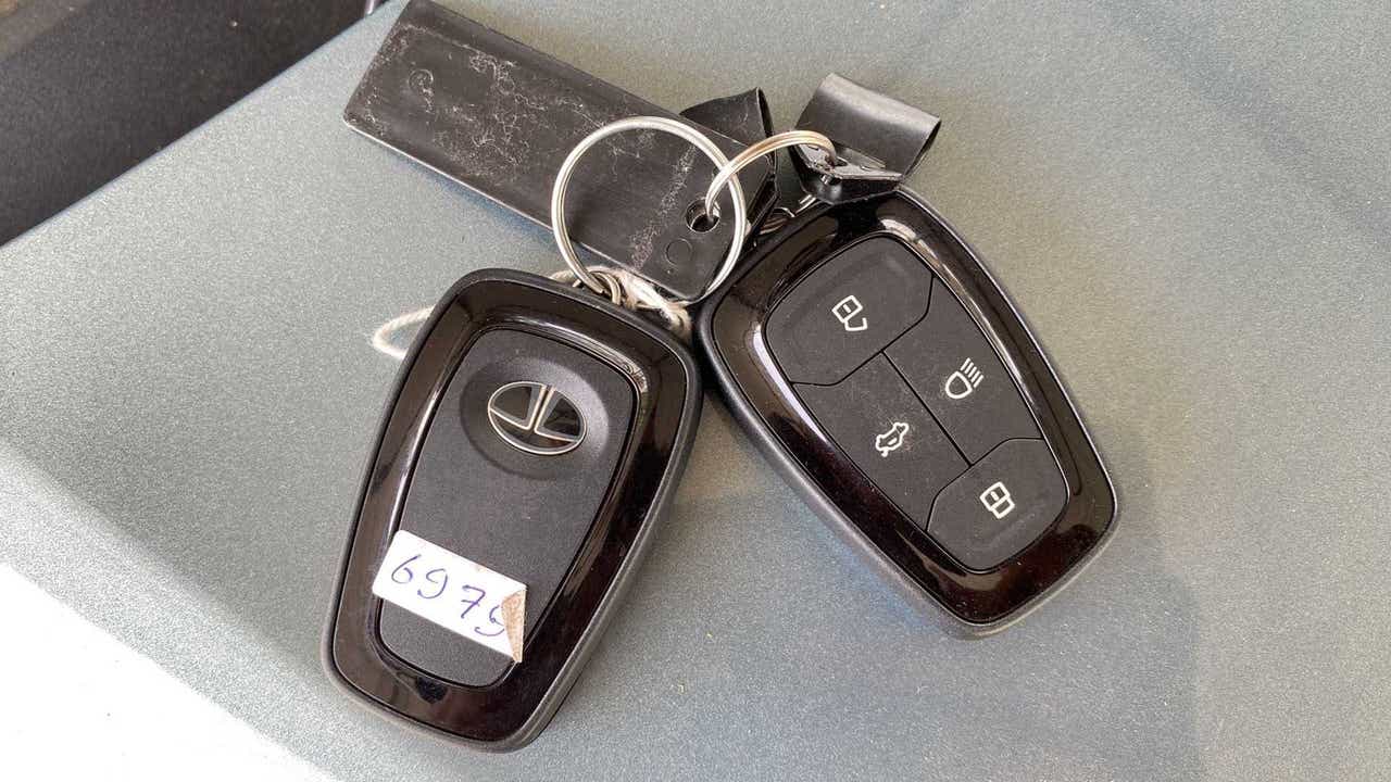 Close-up of key fob set of a Tata Punch