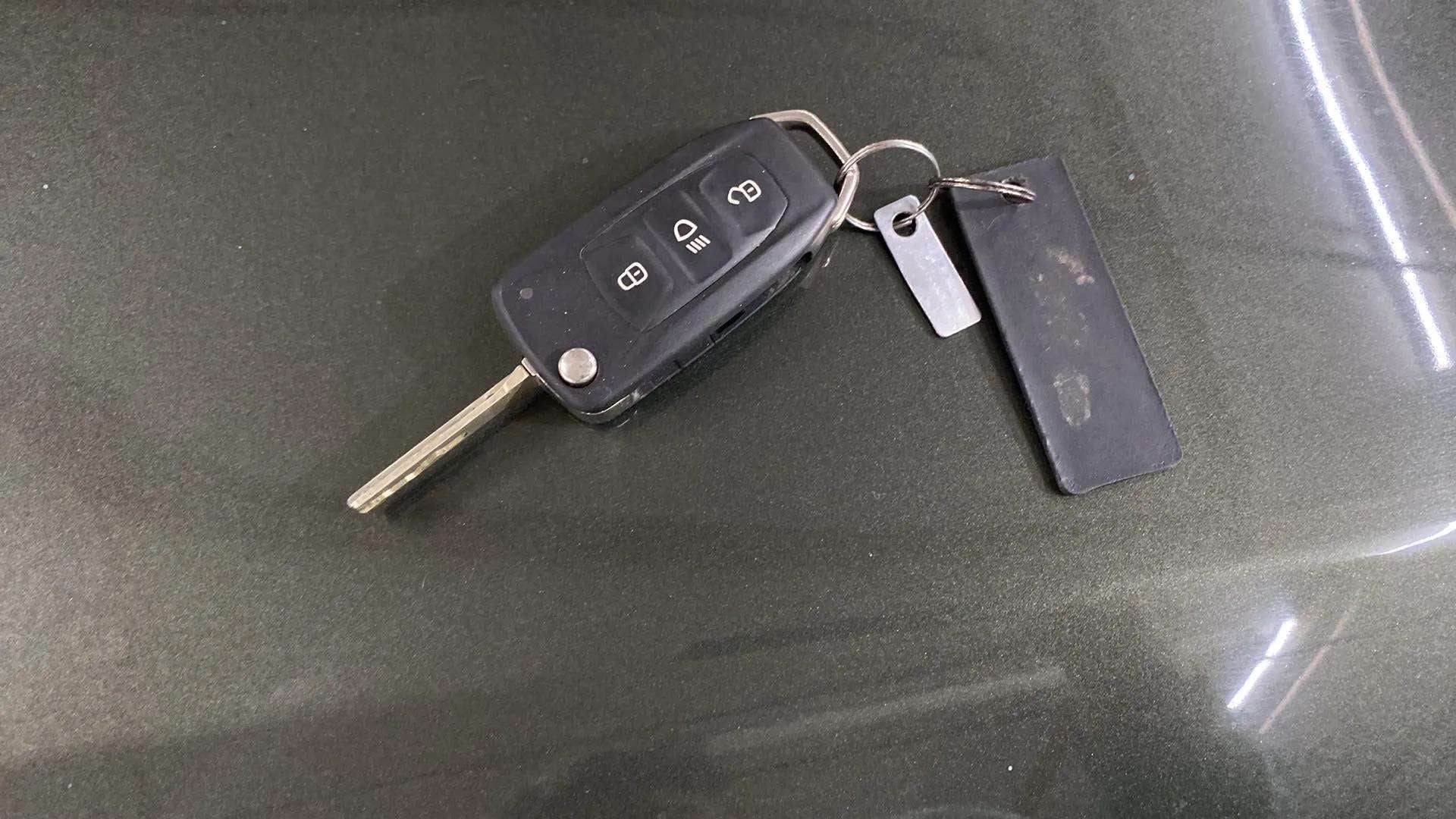 Close-up of a tata punch car key