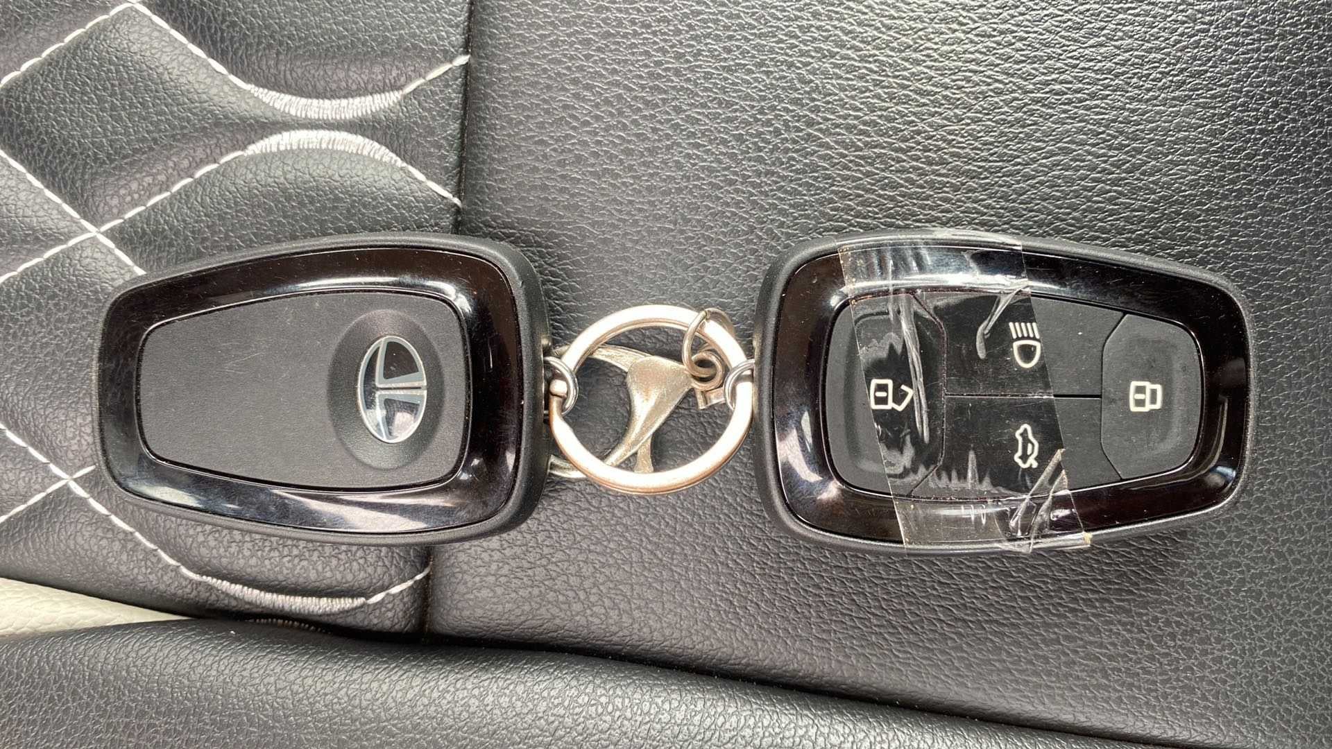 Close-up of key fob of a Tata Punch