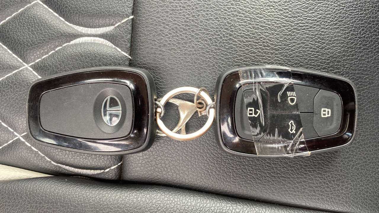 Close-up of key fob of a Tata Punch