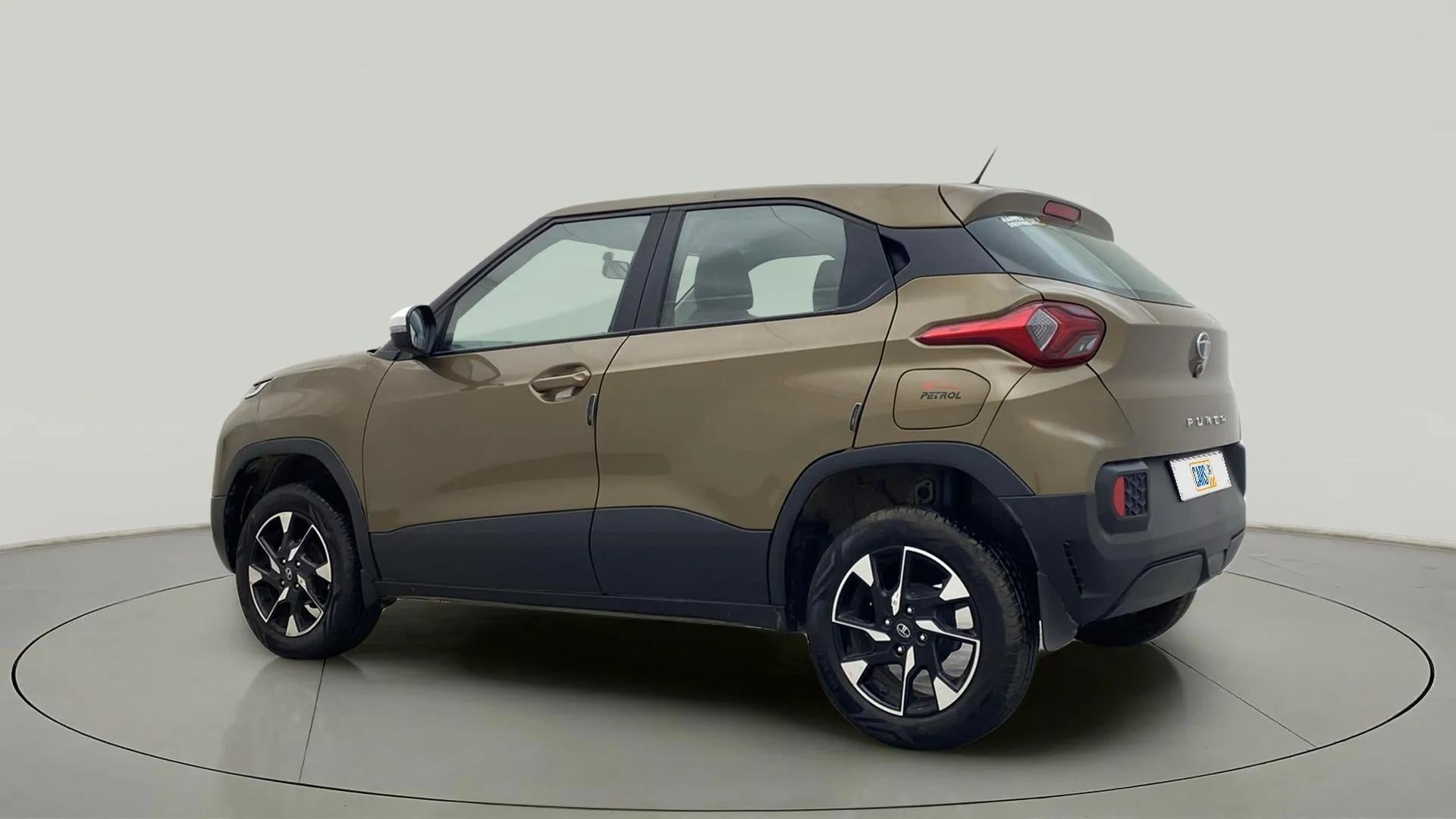 Rear three-quarter of a Tata Punch