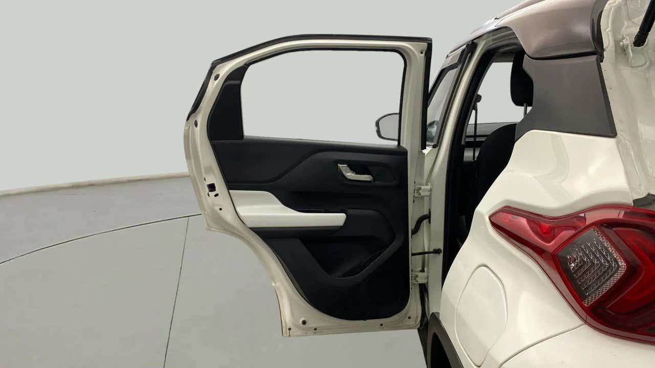 Rear door open view of a Orcus White Tata Punch