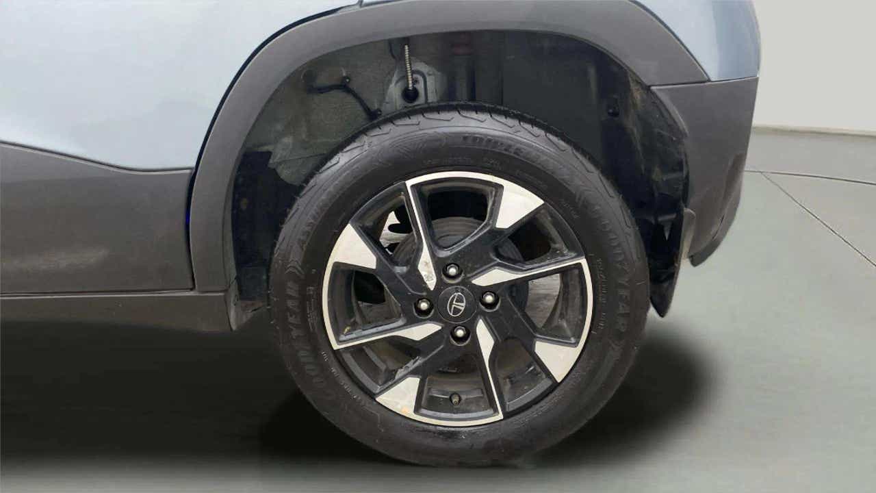 Front wheel close-up of a Tata Punch