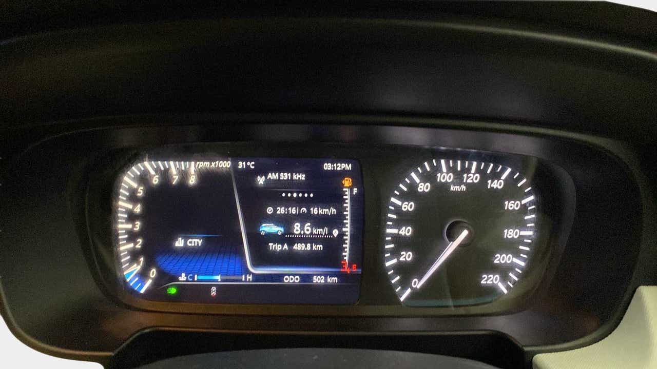 Instrument cluster view of a Tata Punch