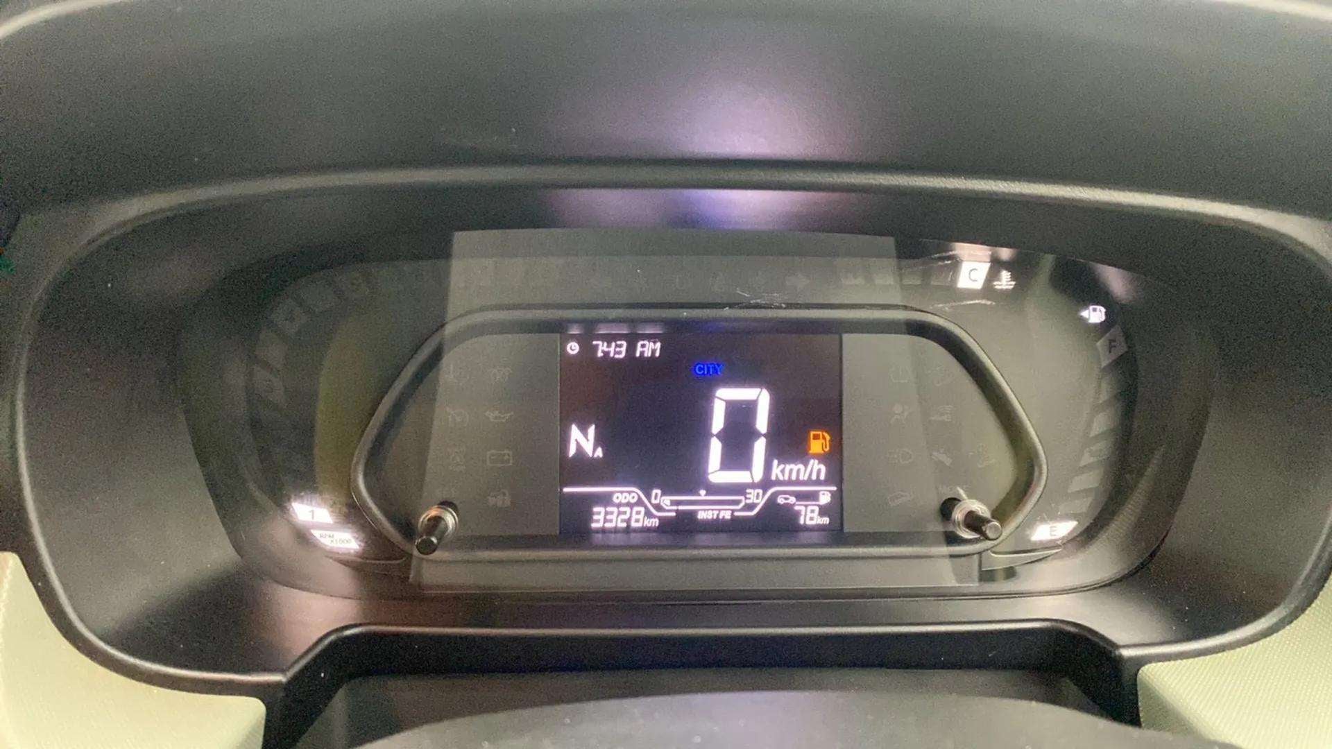 Interior instrument cluster of a Tata Punch