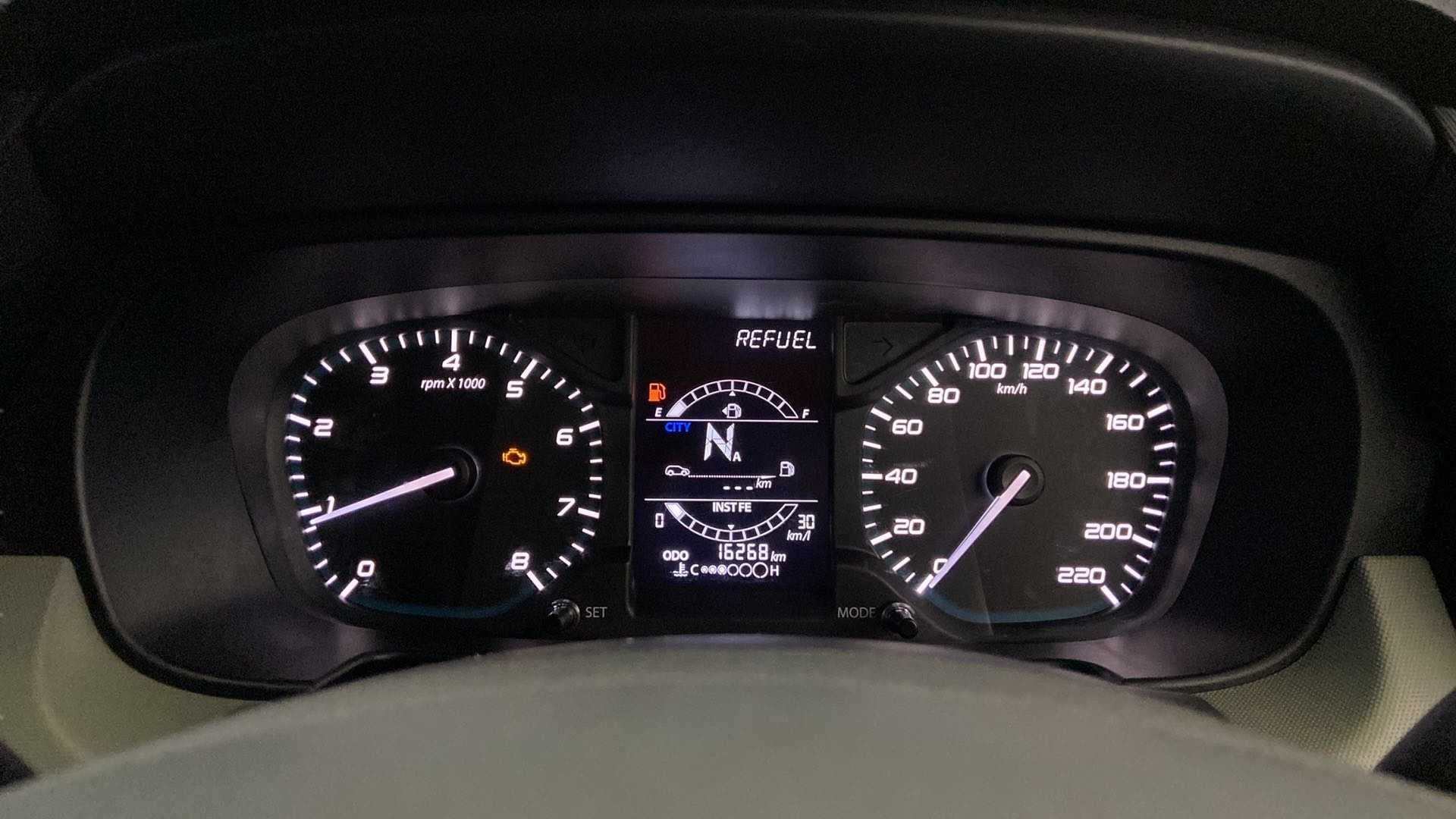 Instrument cluster of a Tata Punch