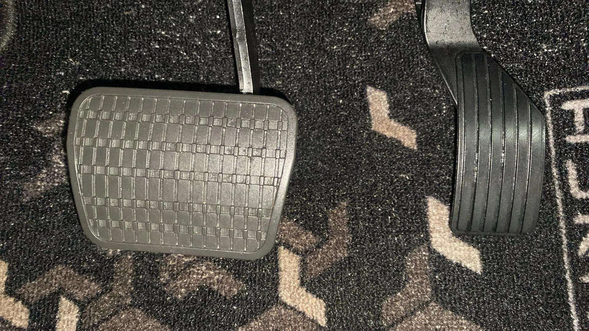 Footwell area with pedals of a Tata Punch