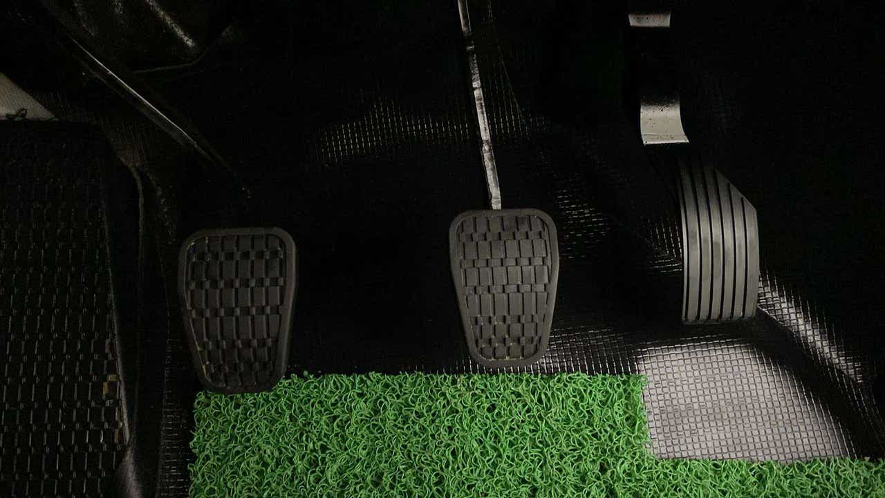 Close-up of foot pedals of a Tata Punch
