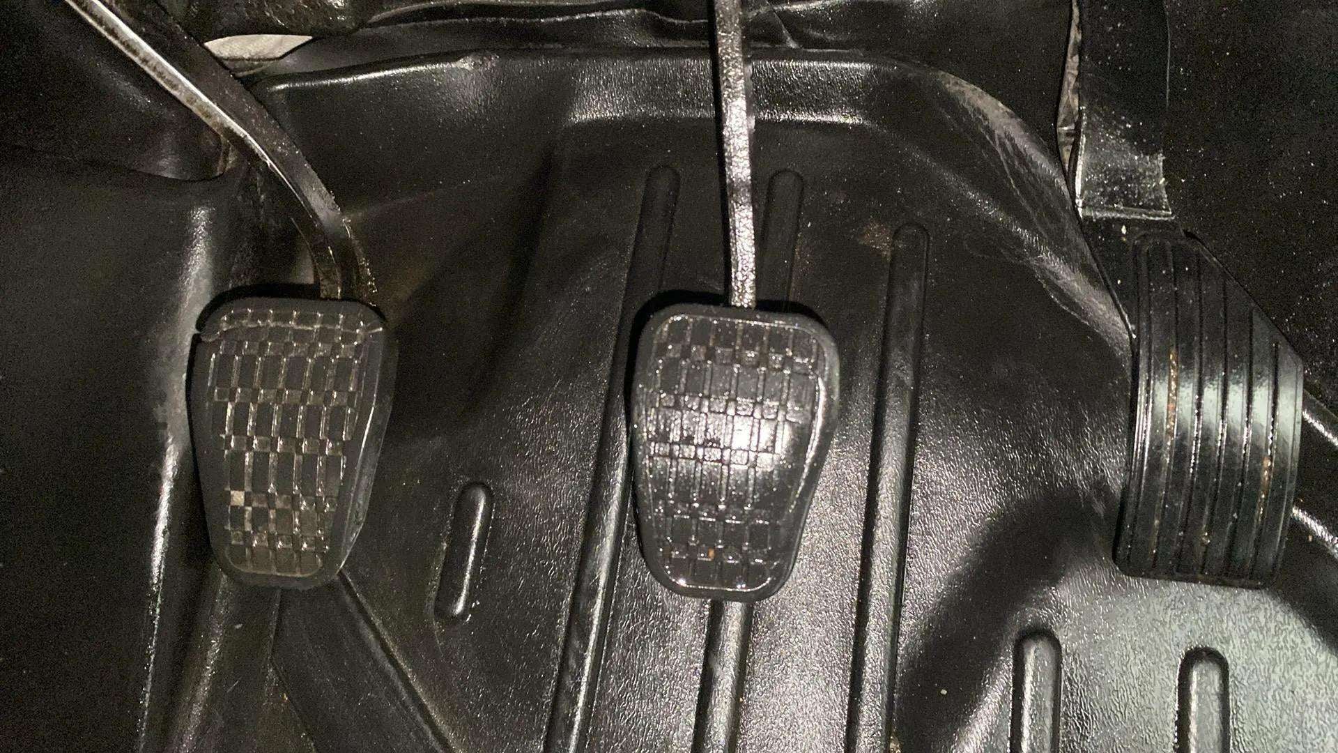 Footwell view of pedals in a Tata Punch