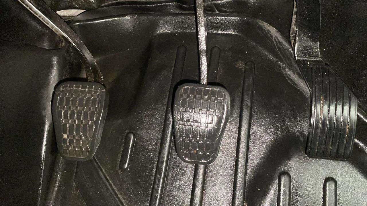 Footwell view of pedals in a Tata Punch