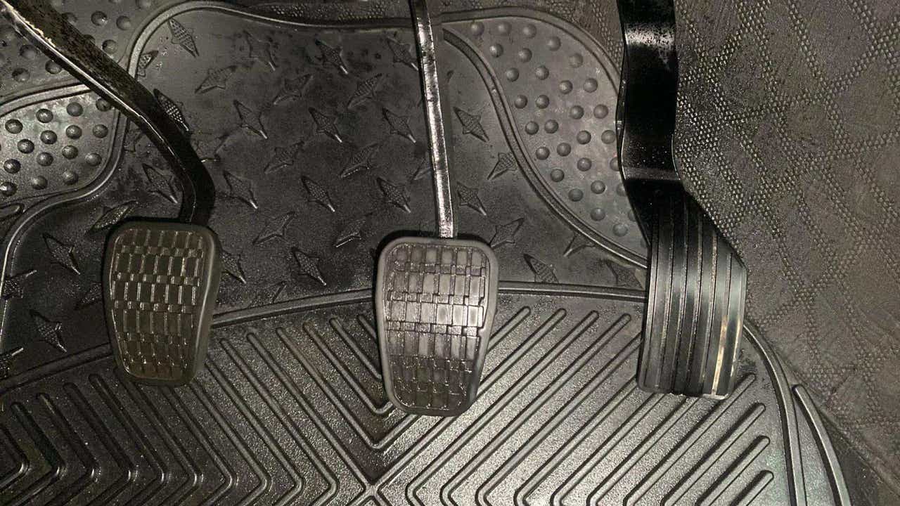 Foot pedals of a Tata Punch