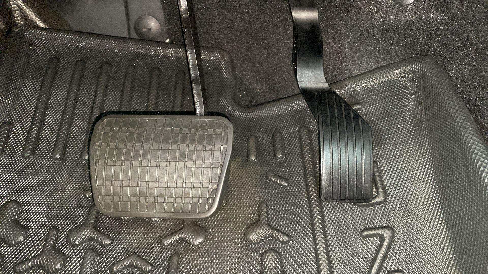 Close-up of the pedal area of a Tata Punch