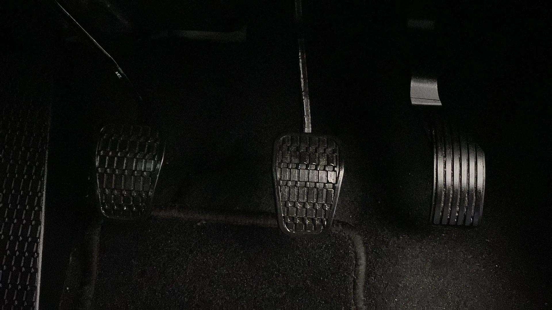 Foot pedals of a Tata Punch