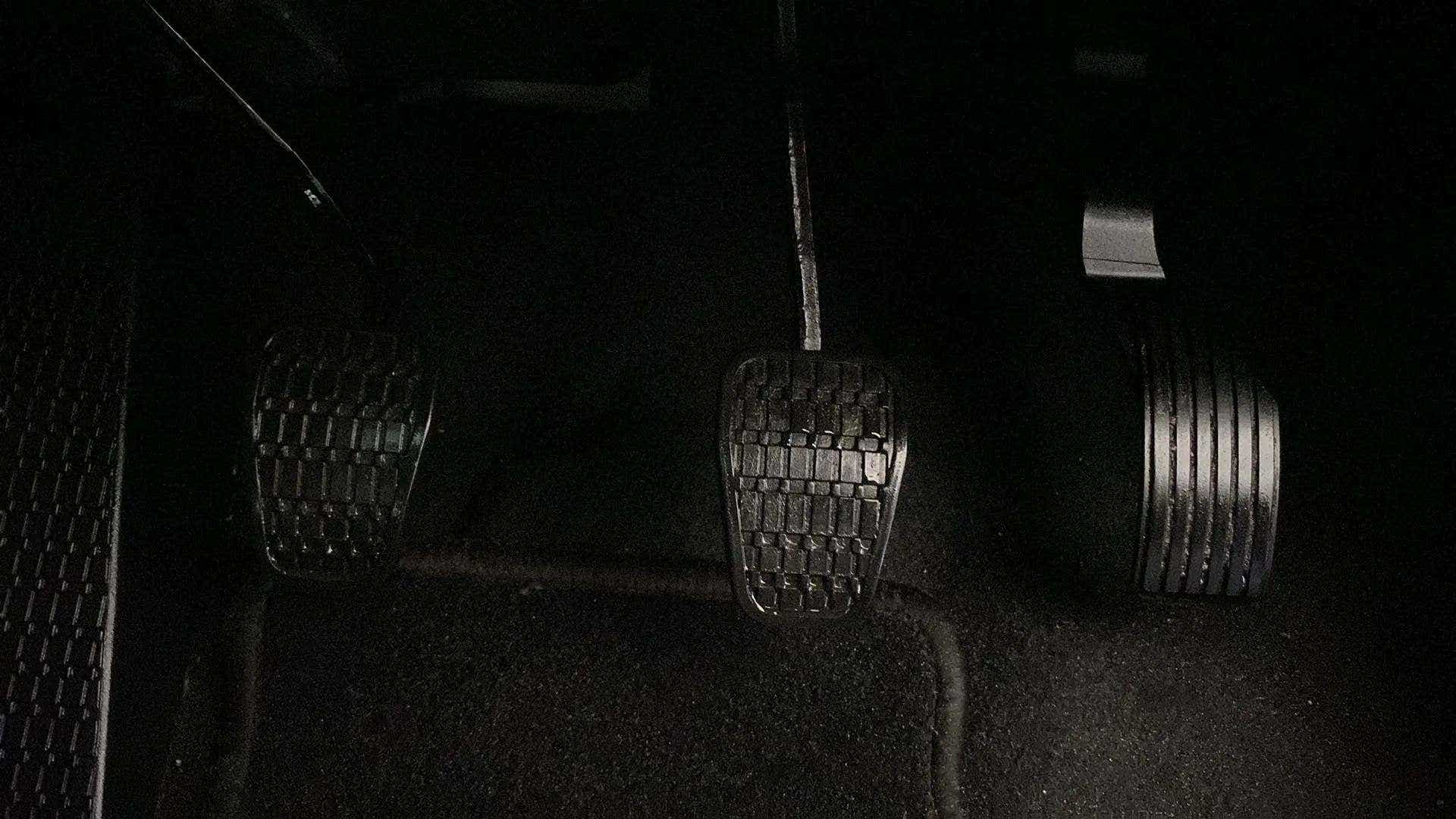 Foot pedals of a Tata Punch