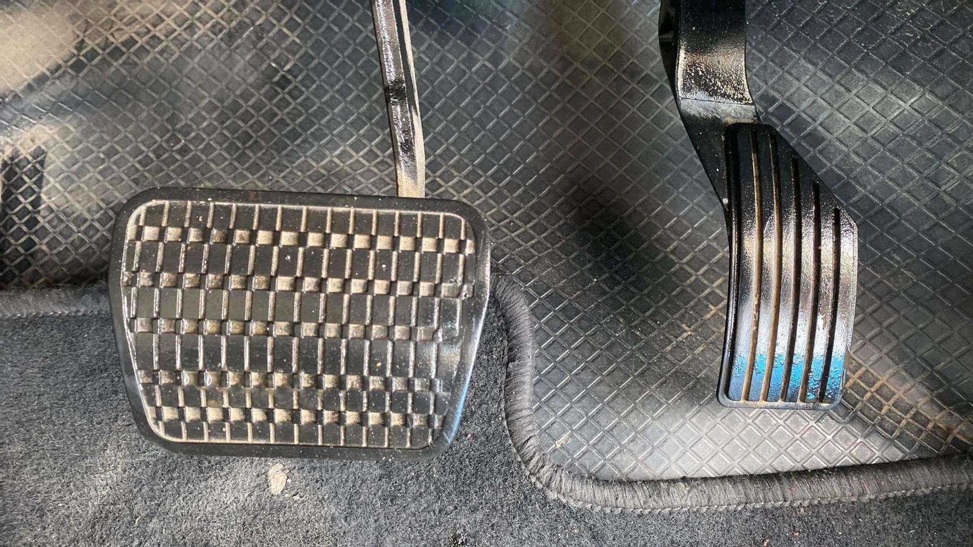 Foot pedals of a Tata Punch