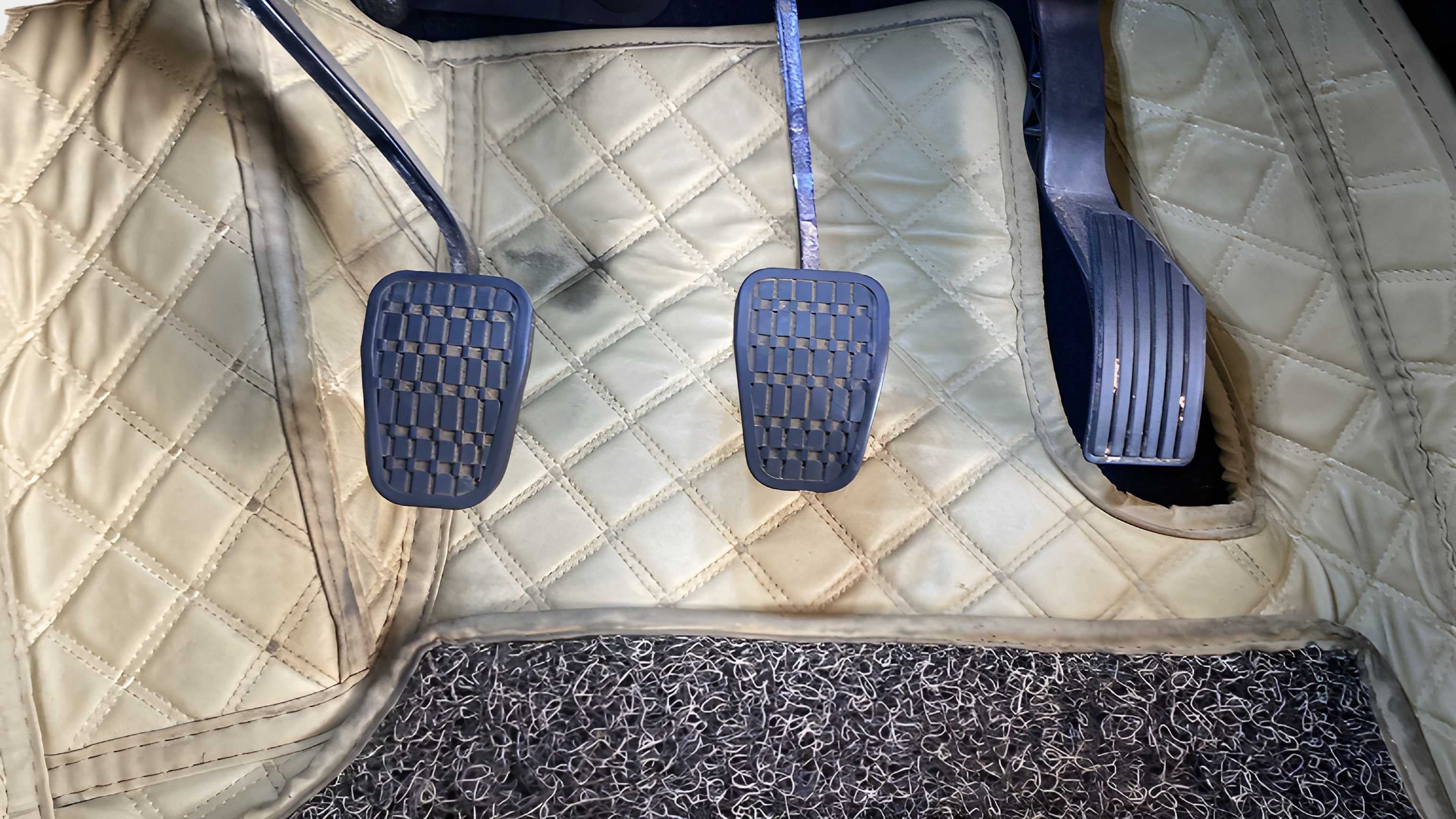 Foot pedals in a Tata Punch car interior