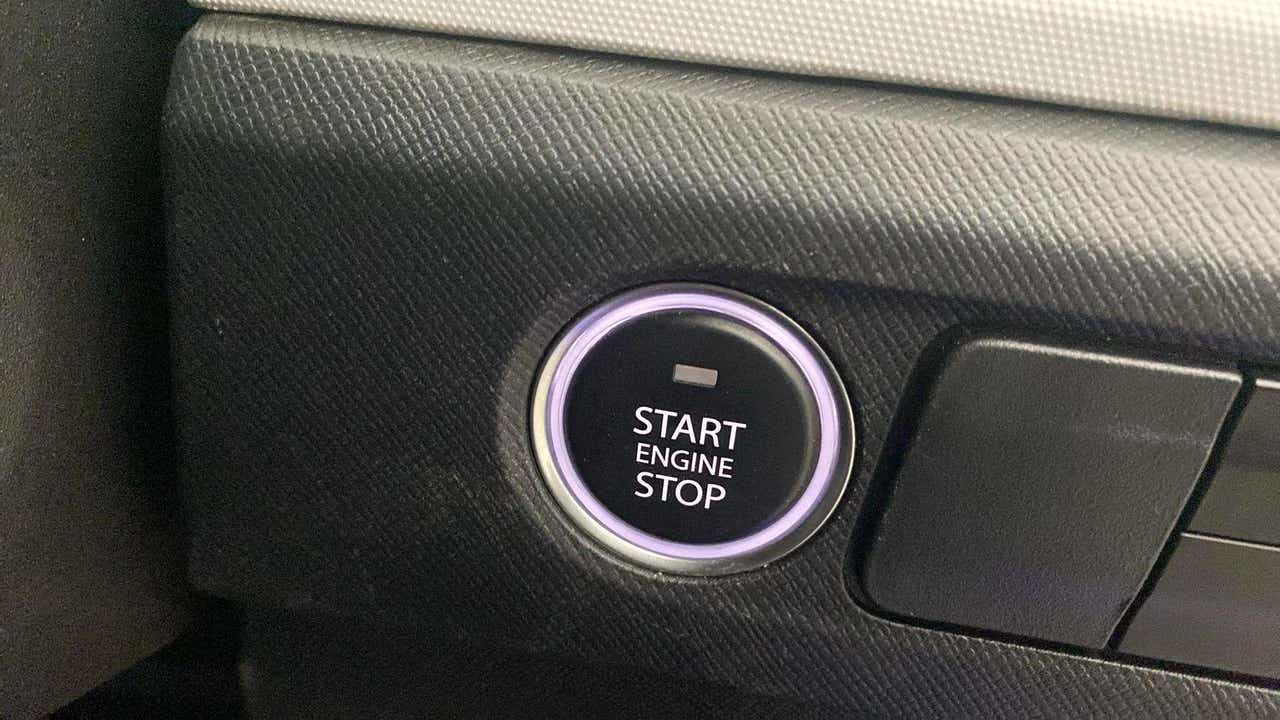 Engine start stop button of a Tata Punch