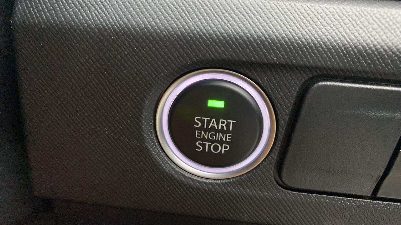 Engine start stop button of a Tata Punch