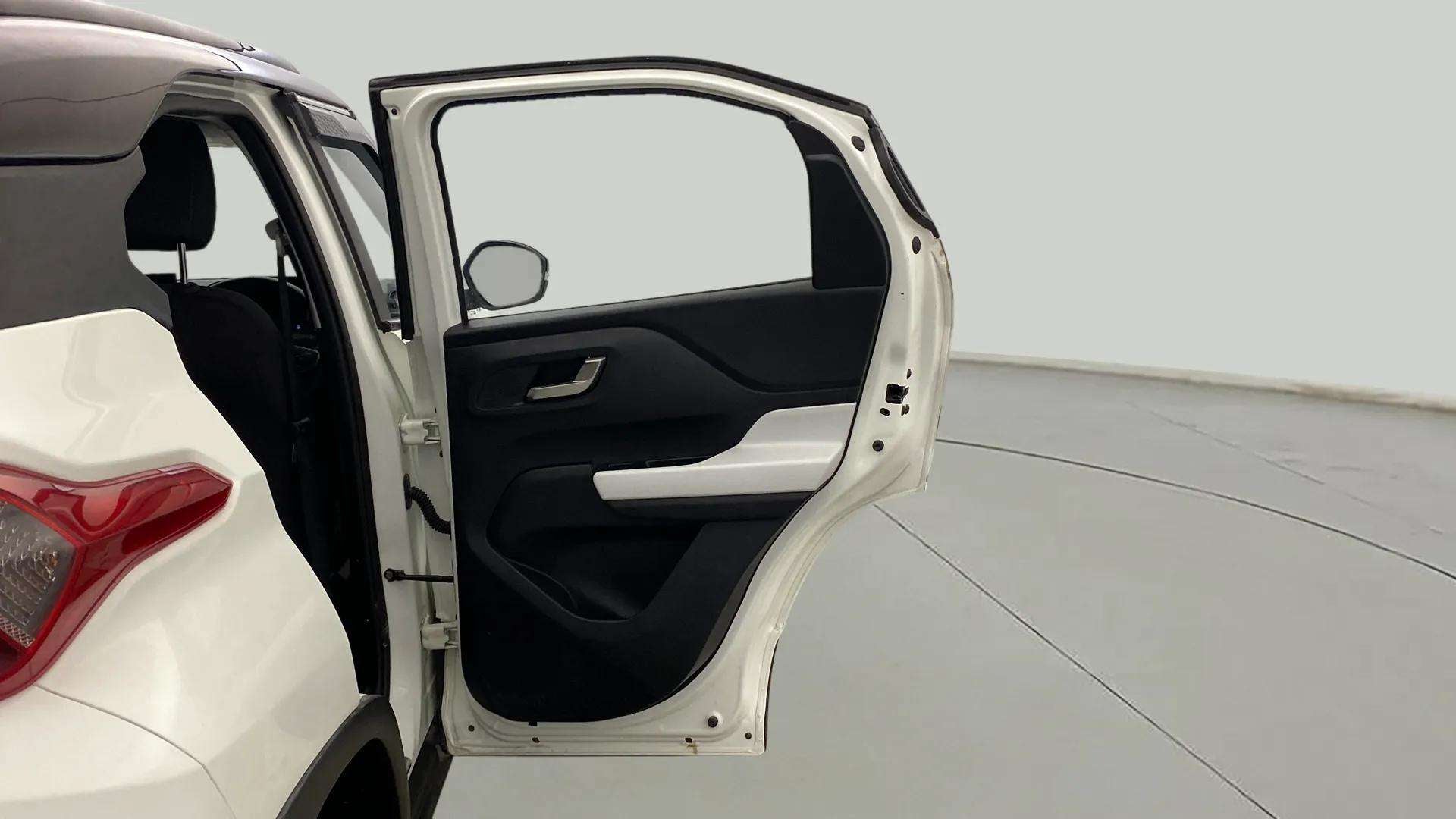 Rear left door close-up of a Orcus White Tata Punch