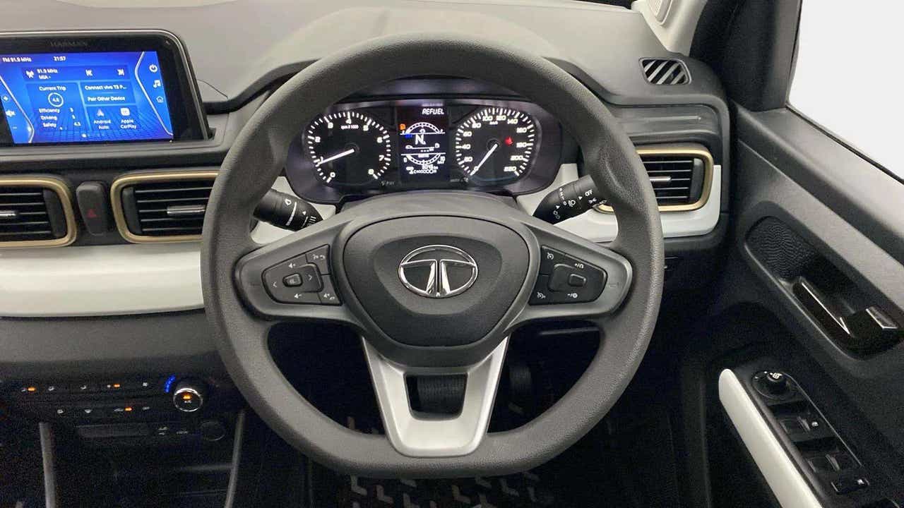 Interior dashboard view of a Tata Punch