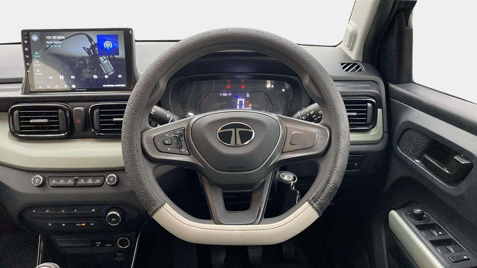 Interior dashboard view of a Tata Punch