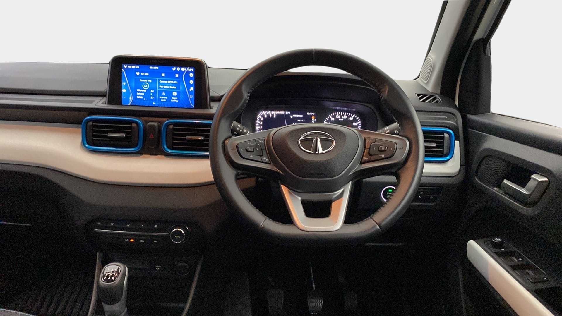 Interior dashboard view of a Tata Punch