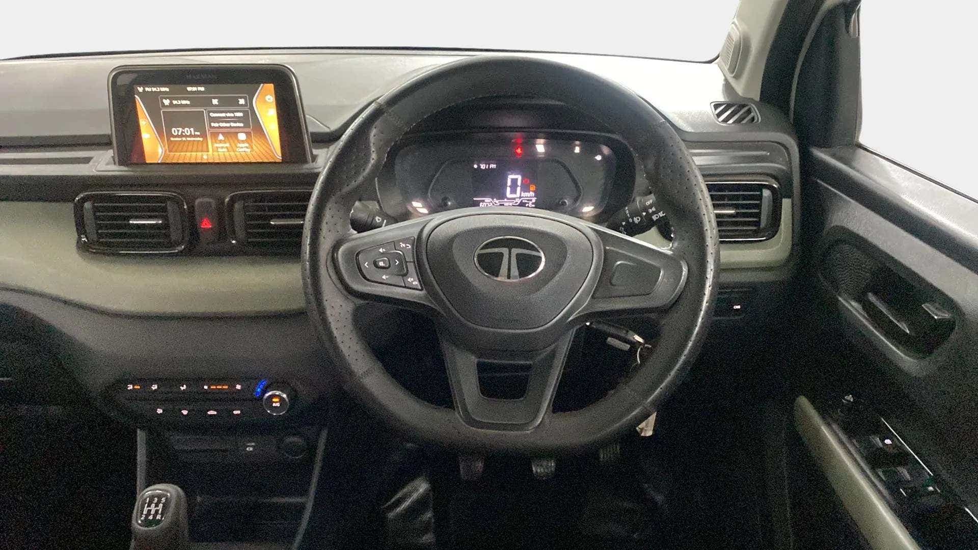 Interior dashboard view of a Tata Punch