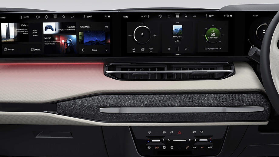 Infotainment view of a Tata Sierra