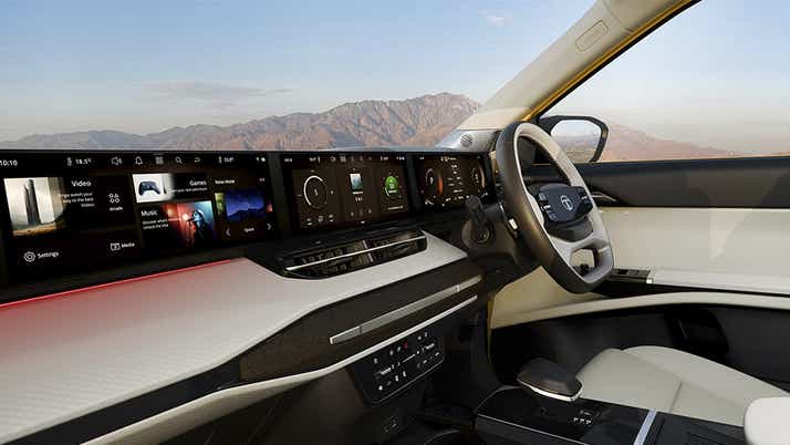 Interior dashboard of a Tata Sierra