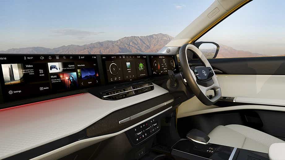 Interior dashboard of a Tata Sierra