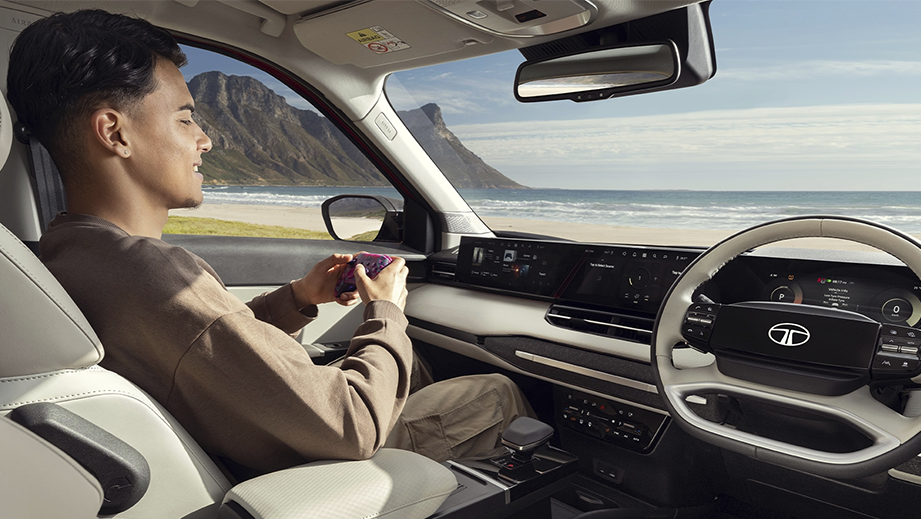 Interior dashboard of a Tata Sierra