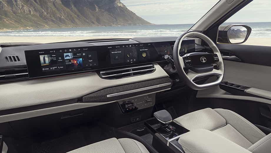 Interior dashboard of a Tata Sierra