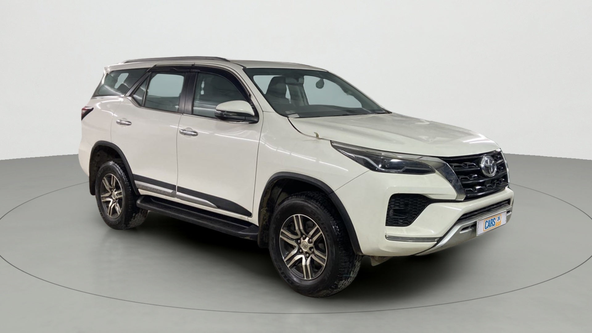 Front three-quarter view of a Toyota Fortuner