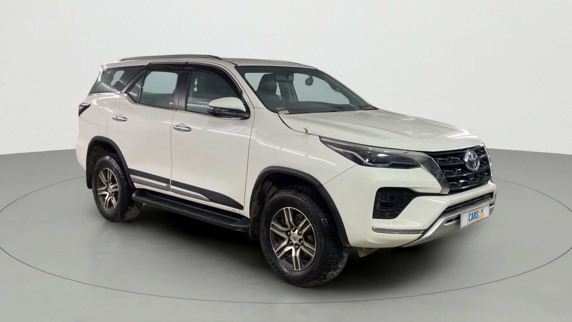 Front three-quarter view of a Toyota Fortuner