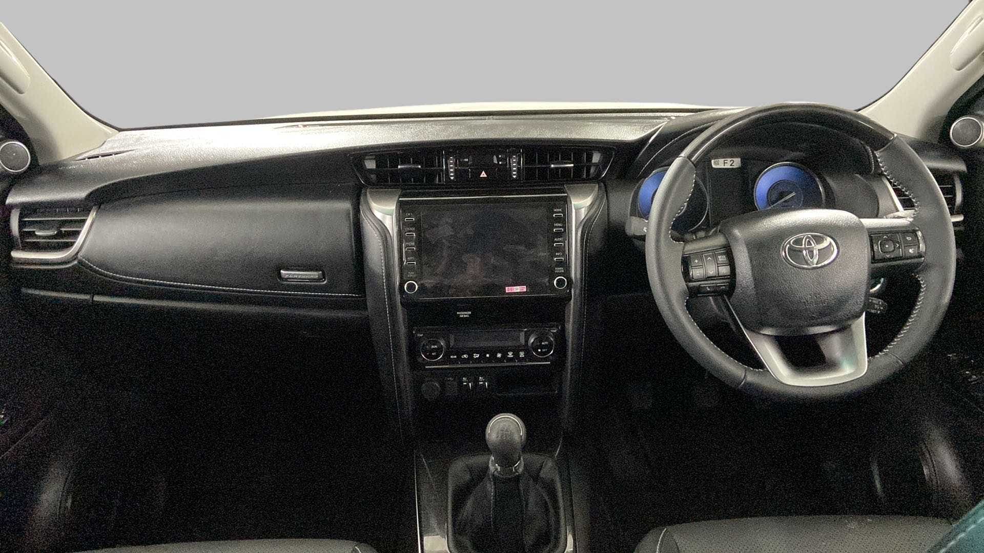 Dashboard and steering wheel of a Toyota Fortuner