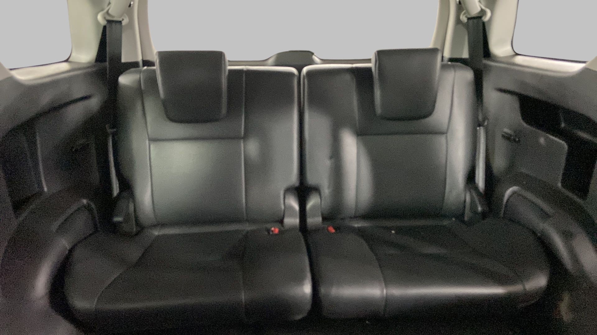 Rear seat view of a Toyota Fortuner