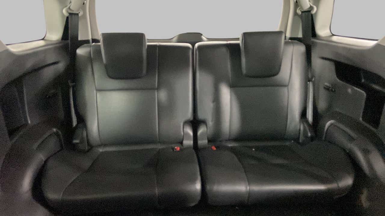 Rear seat view of a Toyota Fortuner