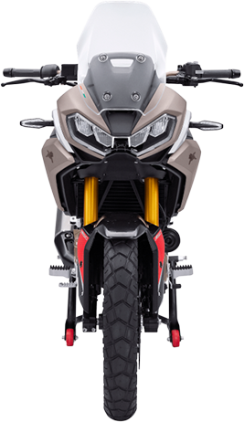 Front view of a Tarn Bronze TVS Apache RTX