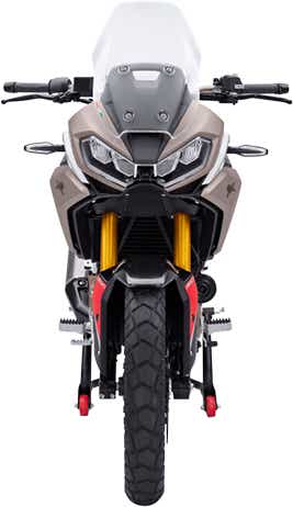 Front view of a Tarn Bronze TVS Apache RTX