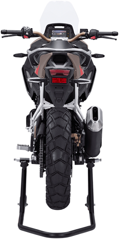 Rear view of a TVS Apache RTX