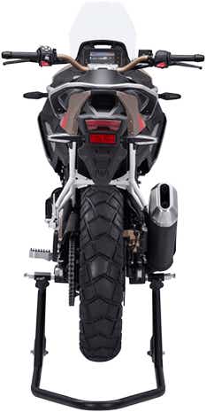 Rear view of a TVS Apache RTX