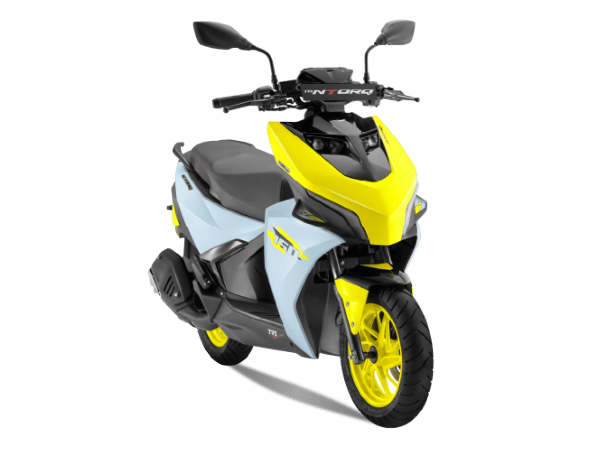 TVS Ntorq 150 Right Diagonal View