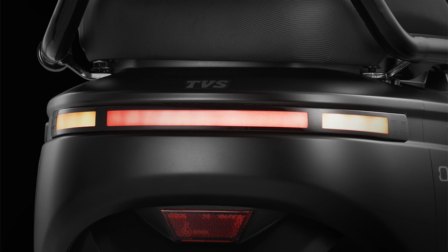 Tail light close-up of a TVS Orbiter