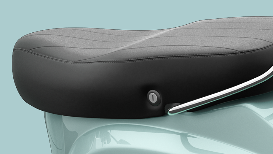 Seat close-up of a Vespa