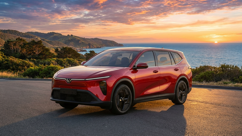 Front three-quarter of Vinfast VF MPV 7