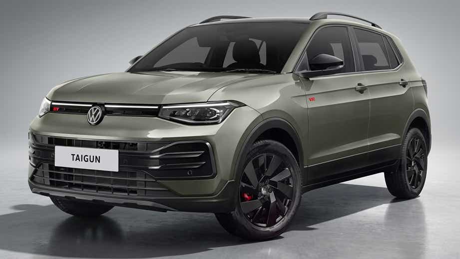 Front three-quarter view of Volkswagen Taigun