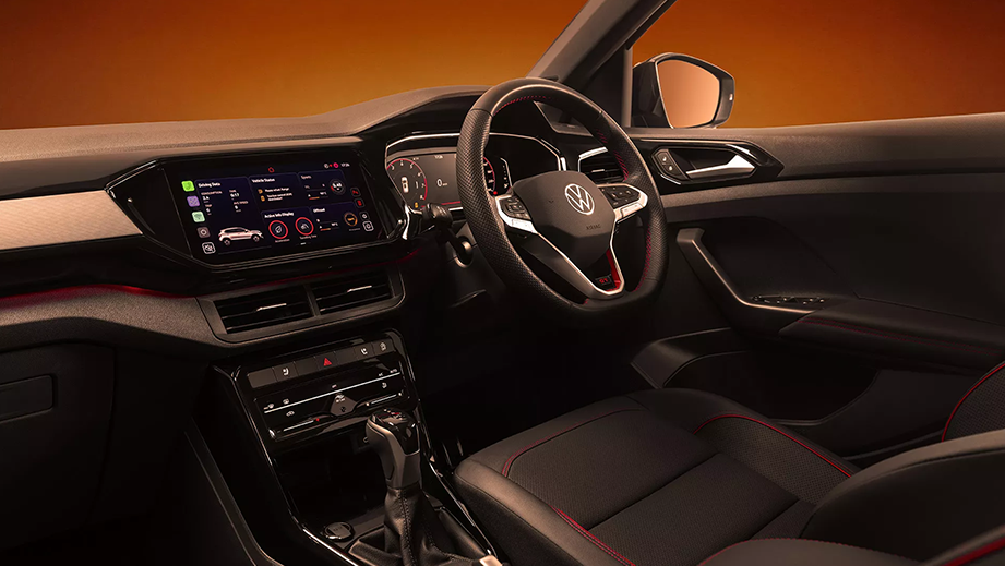 Interior dashboard view of Volkswagen Taigun