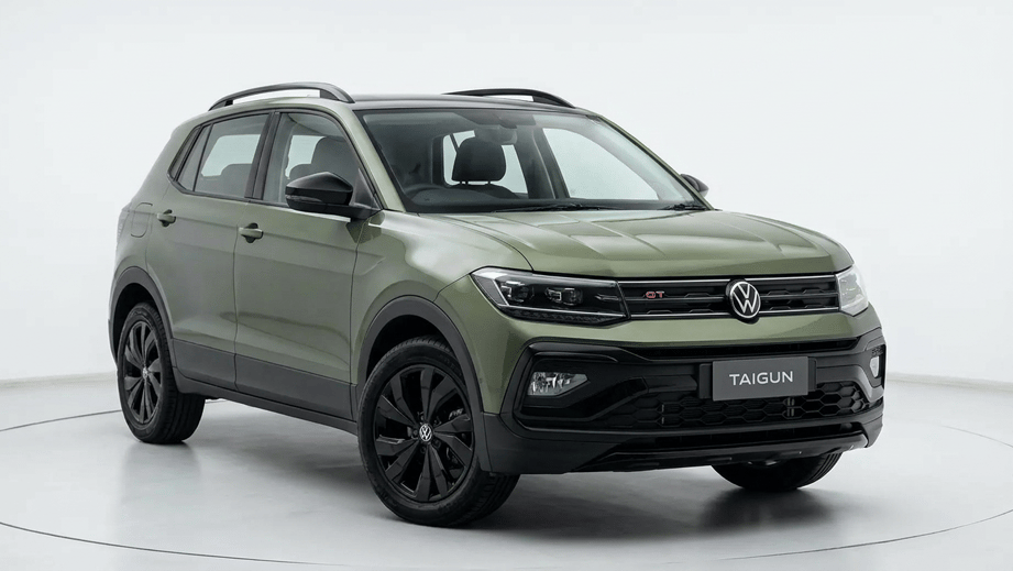 Front three-quarter of Volkswagen Taigun