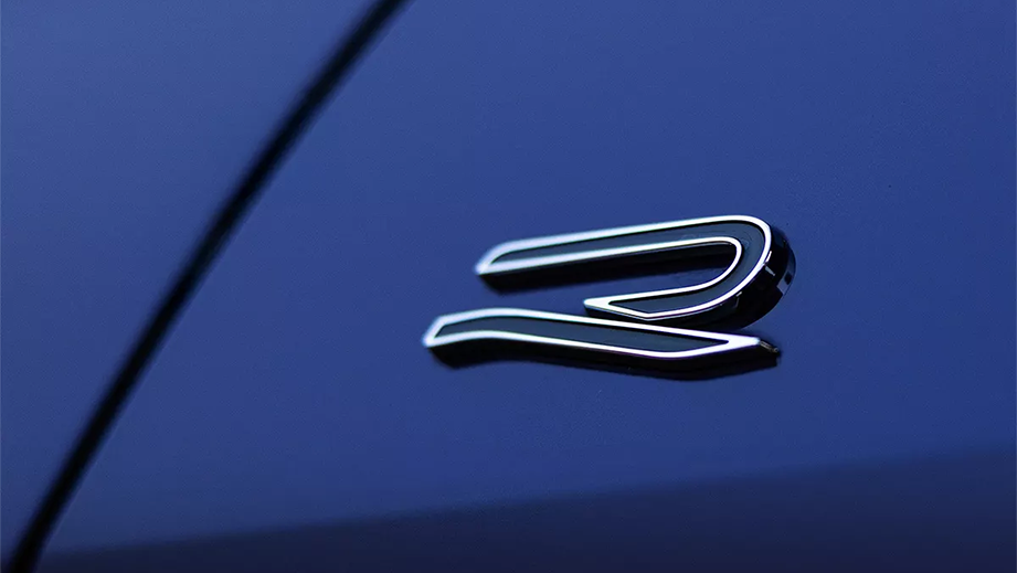 Close-up of the Volkswagen Tayron badging