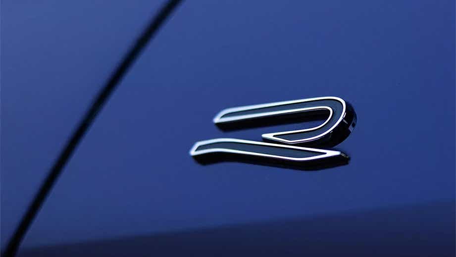 Close-up of the Volkswagen Tayron badging